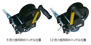 マニュアルハンドブレーキ付 12倍力ウインチ