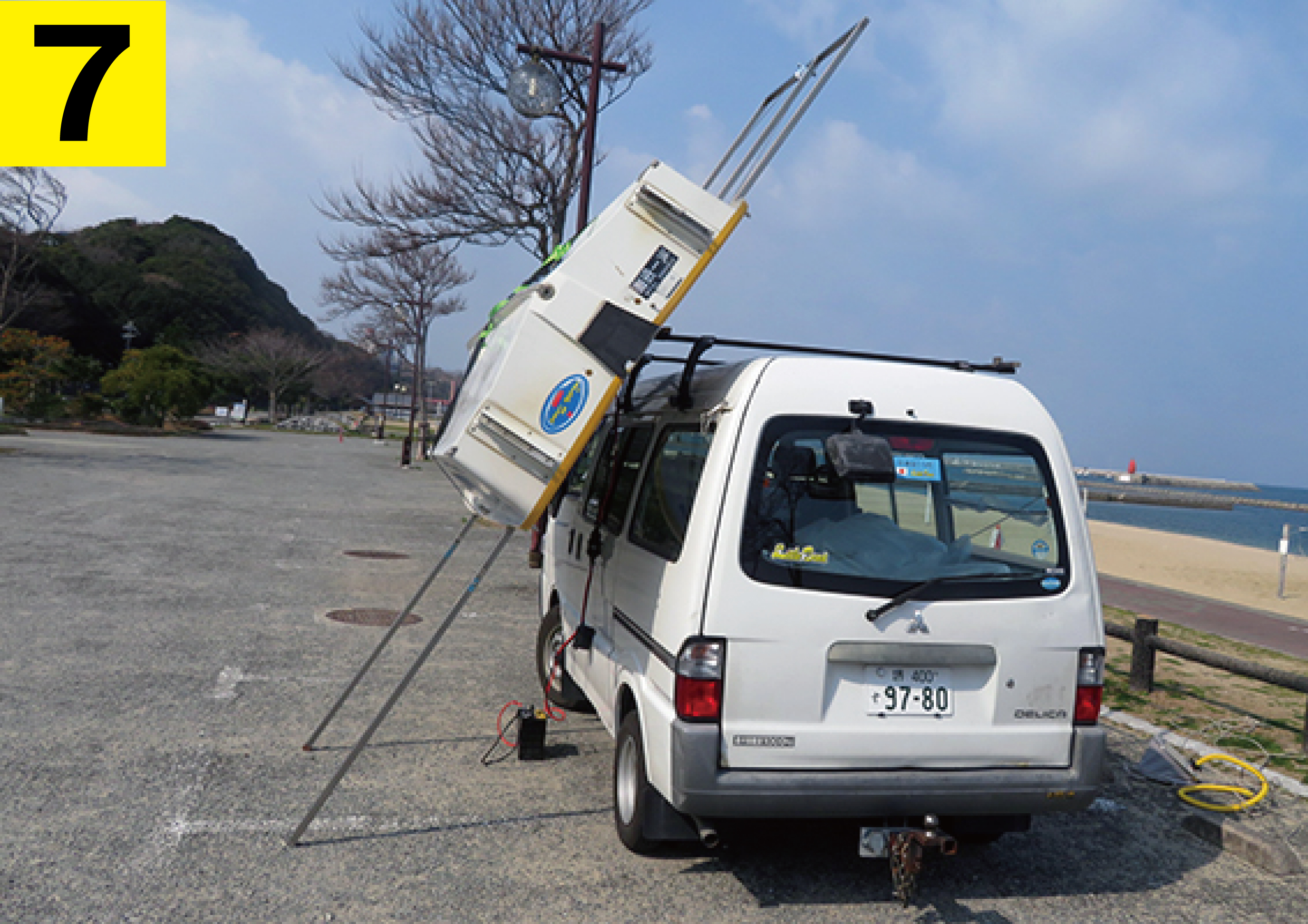 1.ヘラクレスの横にボートを並べます。